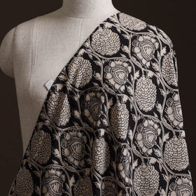 Black - Kalamkari Printed Cotton Fabric 03