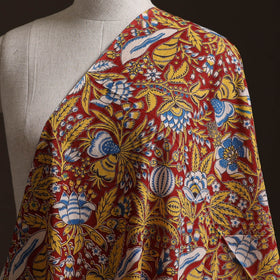 Red - Kalamkari Printed Cotton Fabric 02