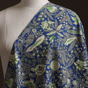 Blue - Kalamkari Printed Cotton Fabric 01