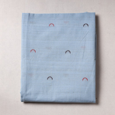 Blue - Godavari Jamdani Pure Handloom Cotton Precut Fabric