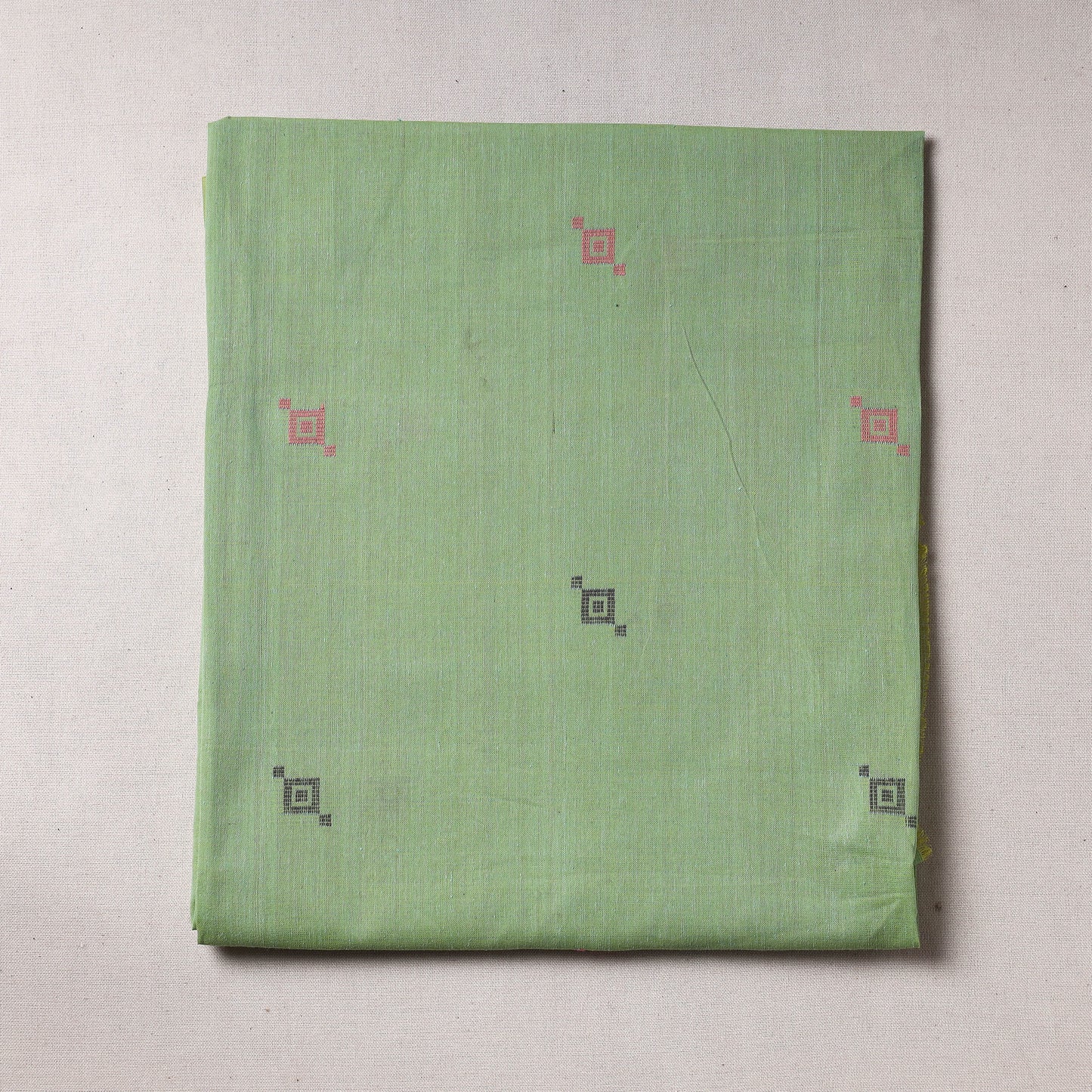 Green - Godavari Jamdani Pure Handloom Cotton Precut Fabric