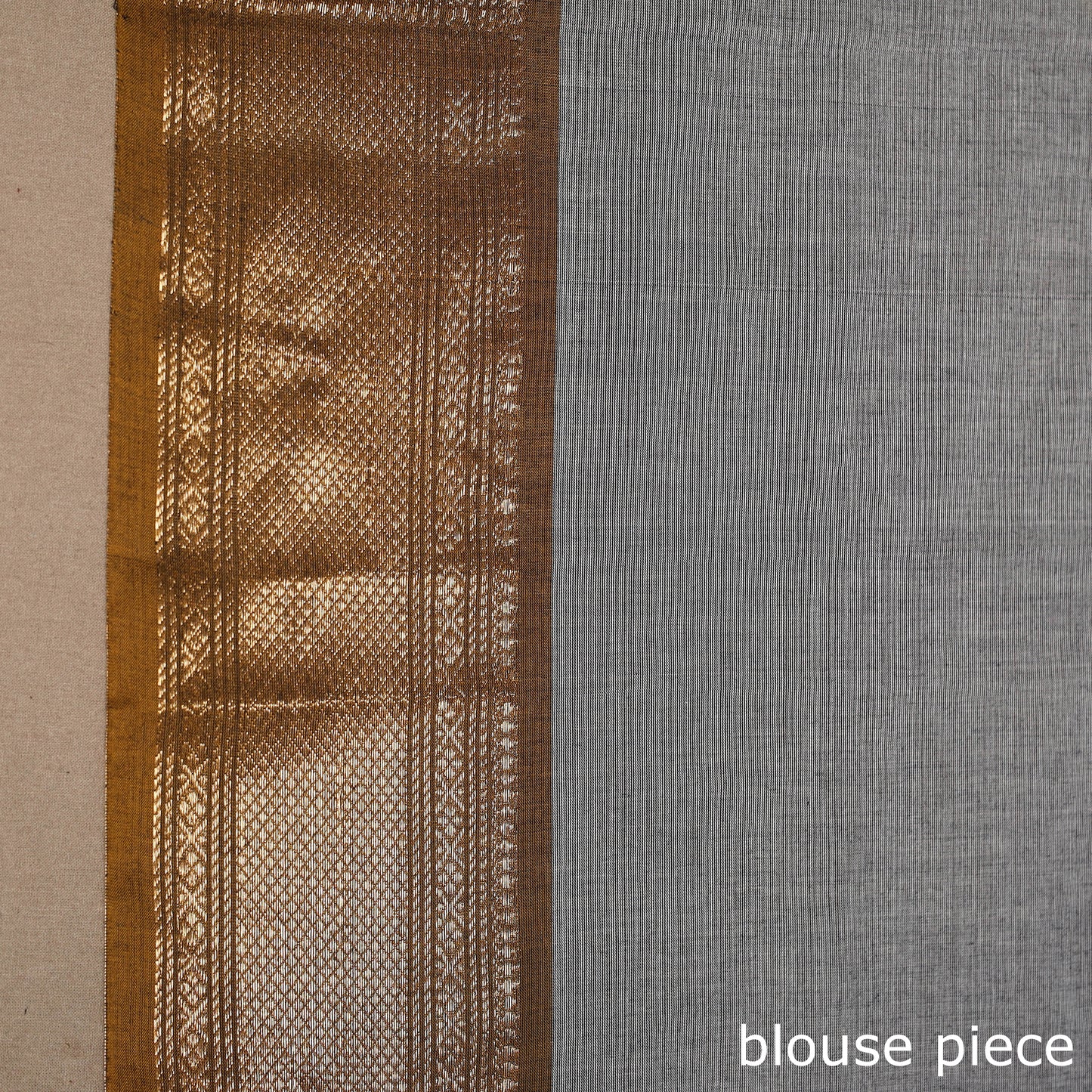 Grey Kandangi Chettinad Cotton Saree with Zari Border