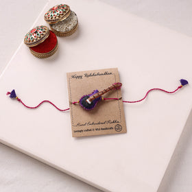 Guitar - Hand Embroidered Felt Work Kids Rakhi 25