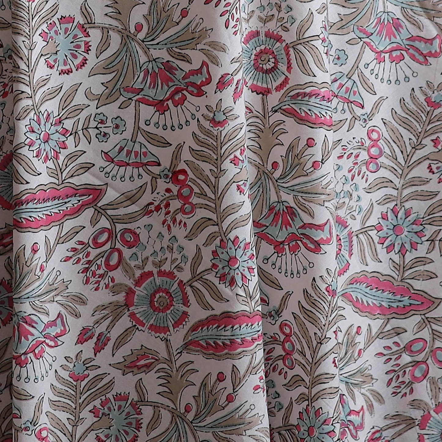 Sanganeri Hand Block Print Pure Cotton Fabric 04