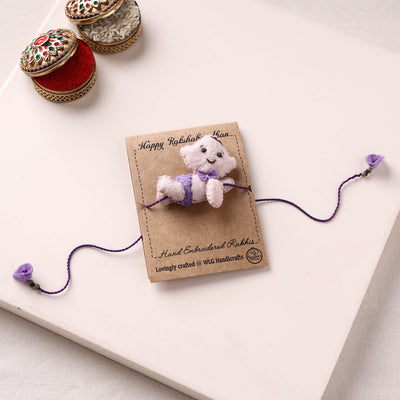 Crawling Baby - Hand Embroidered Felt Rakhi for Kids 03