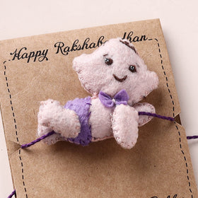 Crawling Baby - Hand Embroidered Felt Rakhi for Kids 03