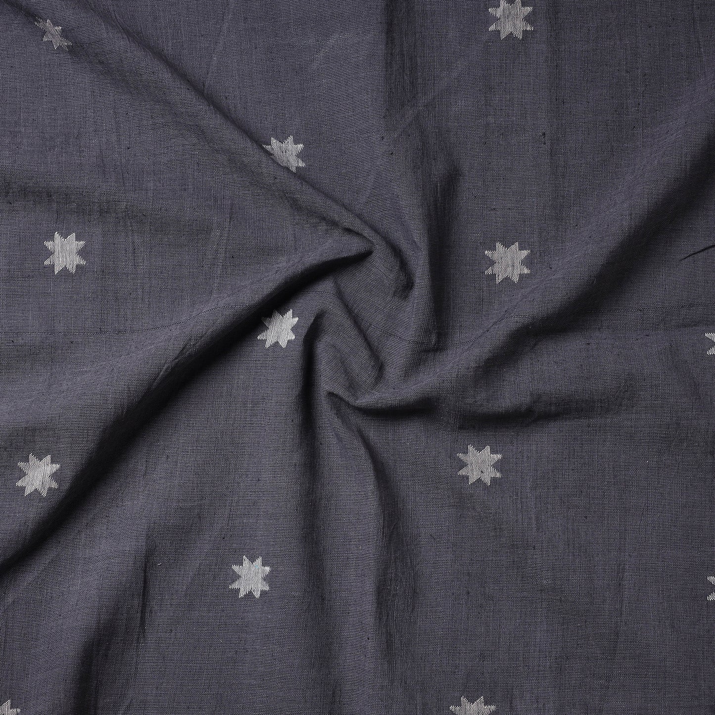 Grey - Godavari Jamdani Pure Handloom Cotton Precut Fabric (1.4 meter)