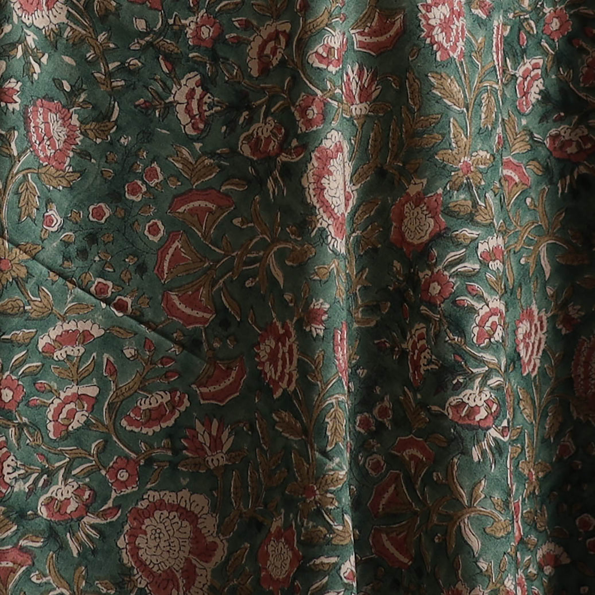 Sanganeri hand block print pure cotton fabric 11