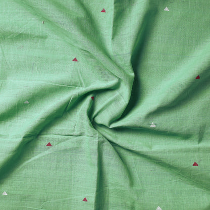 Green - Godavari Jamdani Pure Handloom Cotton Precut Fabric (1 meter)