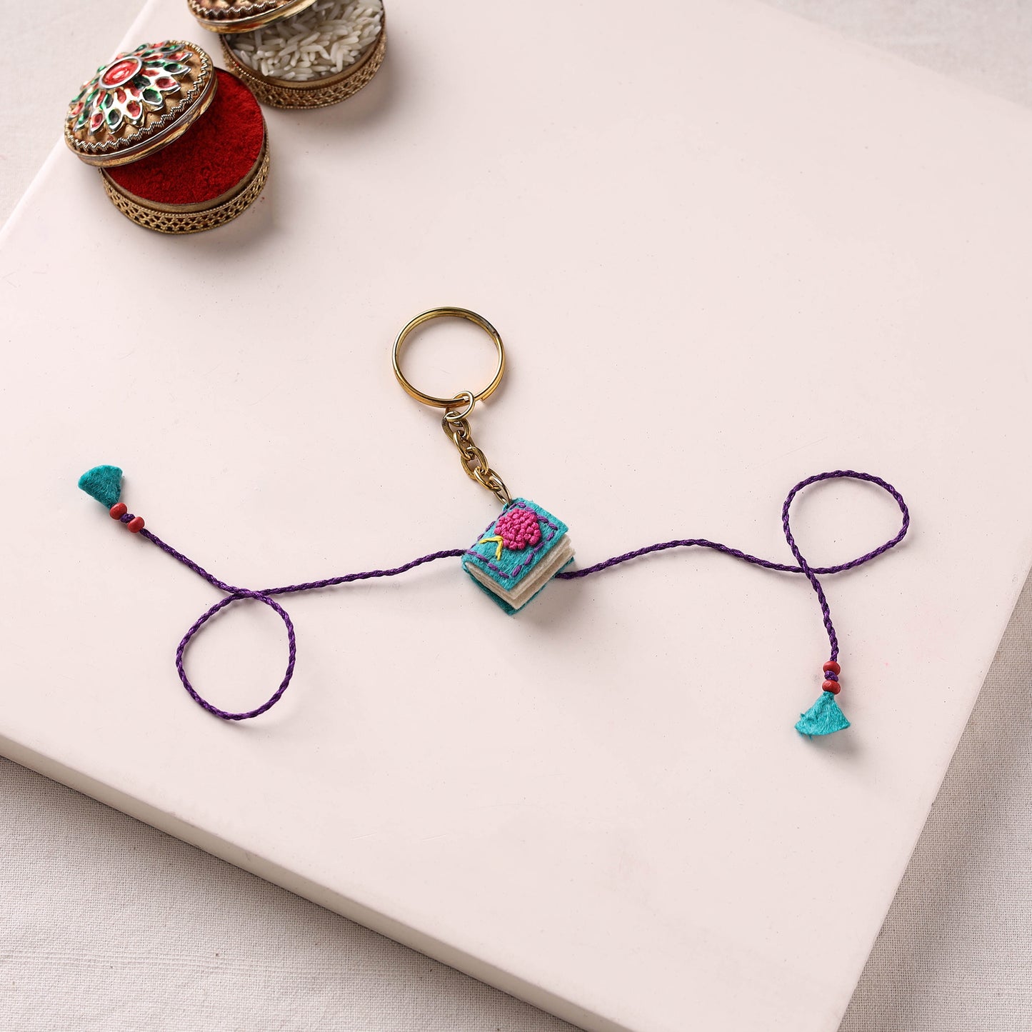 Book - Hand Embroidered Felt Rakhi for Kids 29