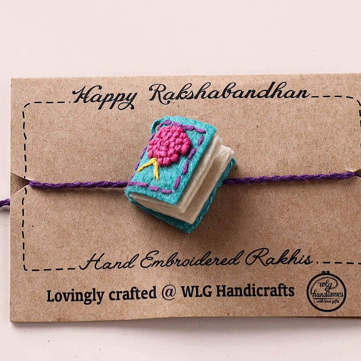 Book - Hand Embroidered Felt Rakhi for Kids 29