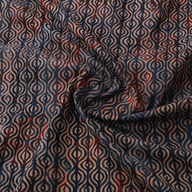 Ajrakh Hand Block Print Natural Dyed Cotton Lycra Fabric 01