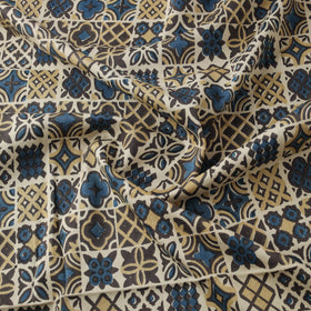 Ajrakh Hand Block Print Natural Dyed Cotton Lycra Fabric 03