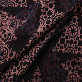 Ajrakh Hand Block Print Natural Dyed Cotton Lycra Fabric 04