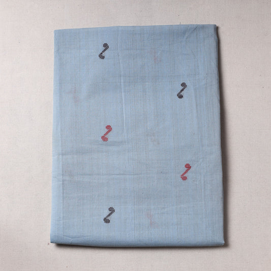 Blue - Godavari Jamdani Pure Handloom Cotton Precut Fabric (0.9 meter)