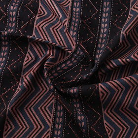 Ajrakh Hand Block Print Natural Dyed Cotton Lycra Fabric 10
