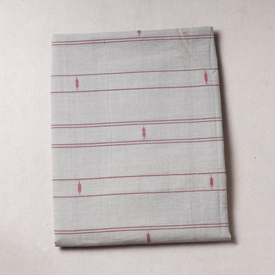 Grey - Godavari Jamdani Pure Handloom Cotton Precut Fabric (1.5 meter)
