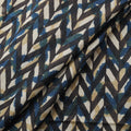 Ajrakh Hand Block Print Natural Dyed Cotton Lycra Fabric 11