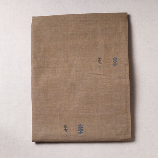 Brown - Godavari Jamdani Pure Handloom Cotton Precut Fabric (1.2 meter)