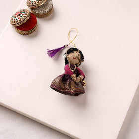 Radha Morpankh - Hand Embroidered Felt Work Rakhi & Lumba Set 45
