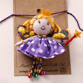 Fairy Princess - Hand Embroidered Felt Work Lumba Rakhi 49