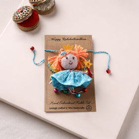 Fairy Princess - Hand Embroidered Felt Work Lumba Rakhi 50