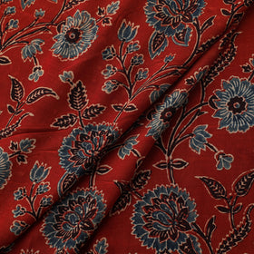 Ajrakh Hand Block Print Natural Dyed Crepe Silk Fabric 21