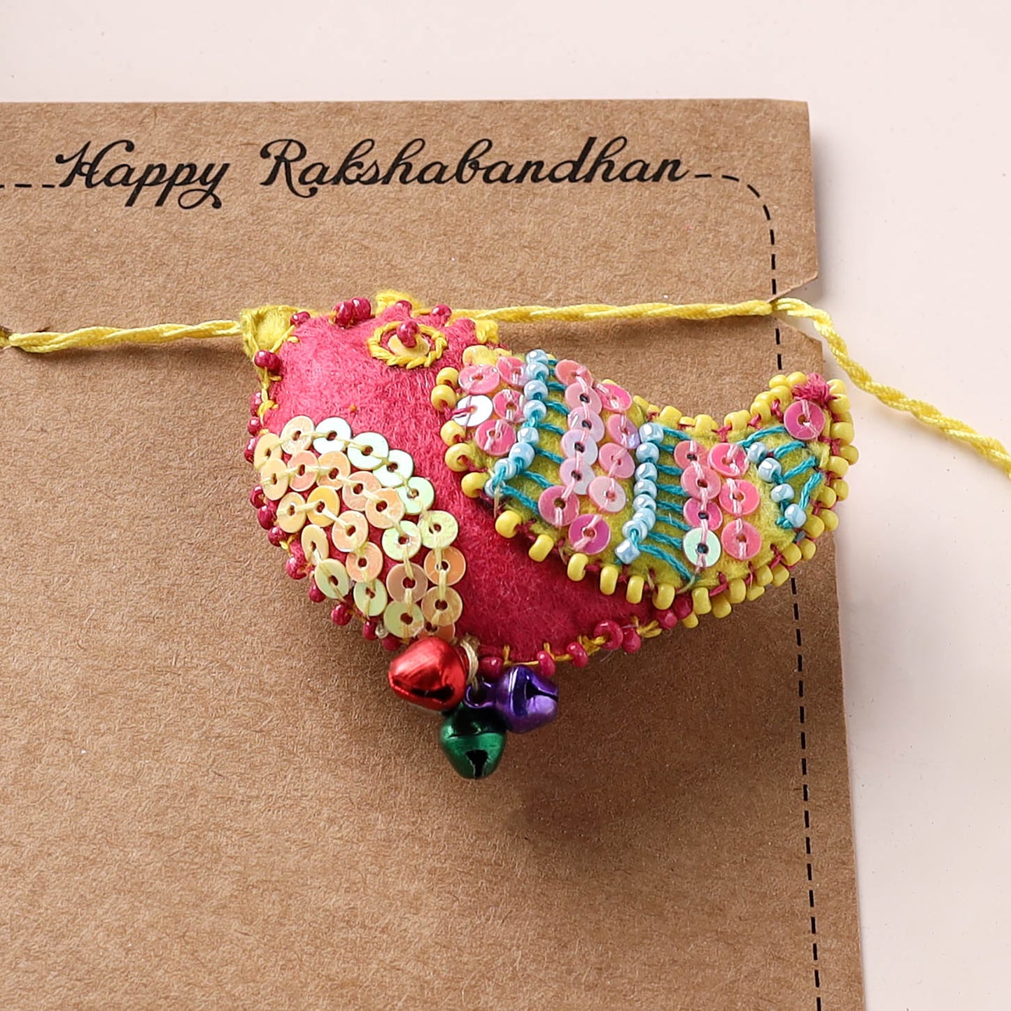 Bird - Hand Embroidered Felt & Bead Work Kids Rakhi 54