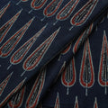 Ajrakh Hand Block Print Natural Dyed Crepe Silk Fabric 22