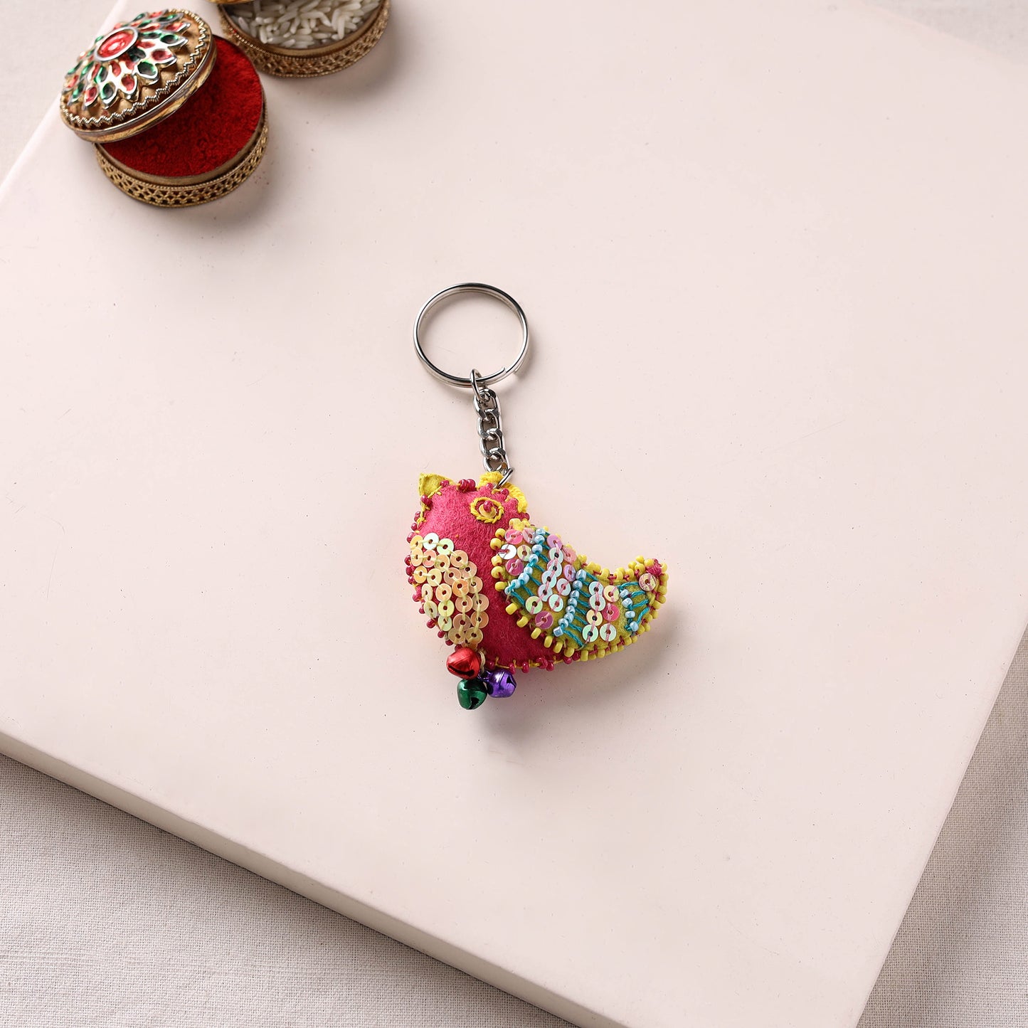Bird - Hand Embroidered Felt & Bead Work Kids Rakhi 54