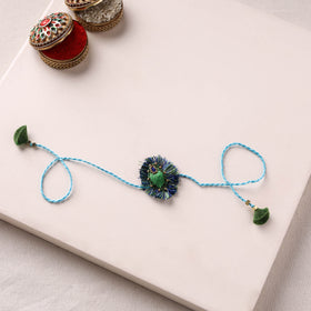 Radha Morpankh - Hand Embroidered Felt Work Rakhi & Lumba Set 55