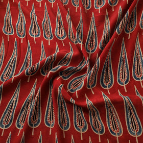 Ajrakh Hand Block Print Natural Dyed Crepe Silk Fabric 24