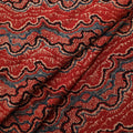 Ajrakh Hand Block Print Natural Dyed Crepe Silk Fabric 25