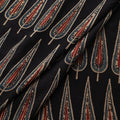 Ajrakh Hand Block Print Natural Dyed Crepe Silk Fabric 26