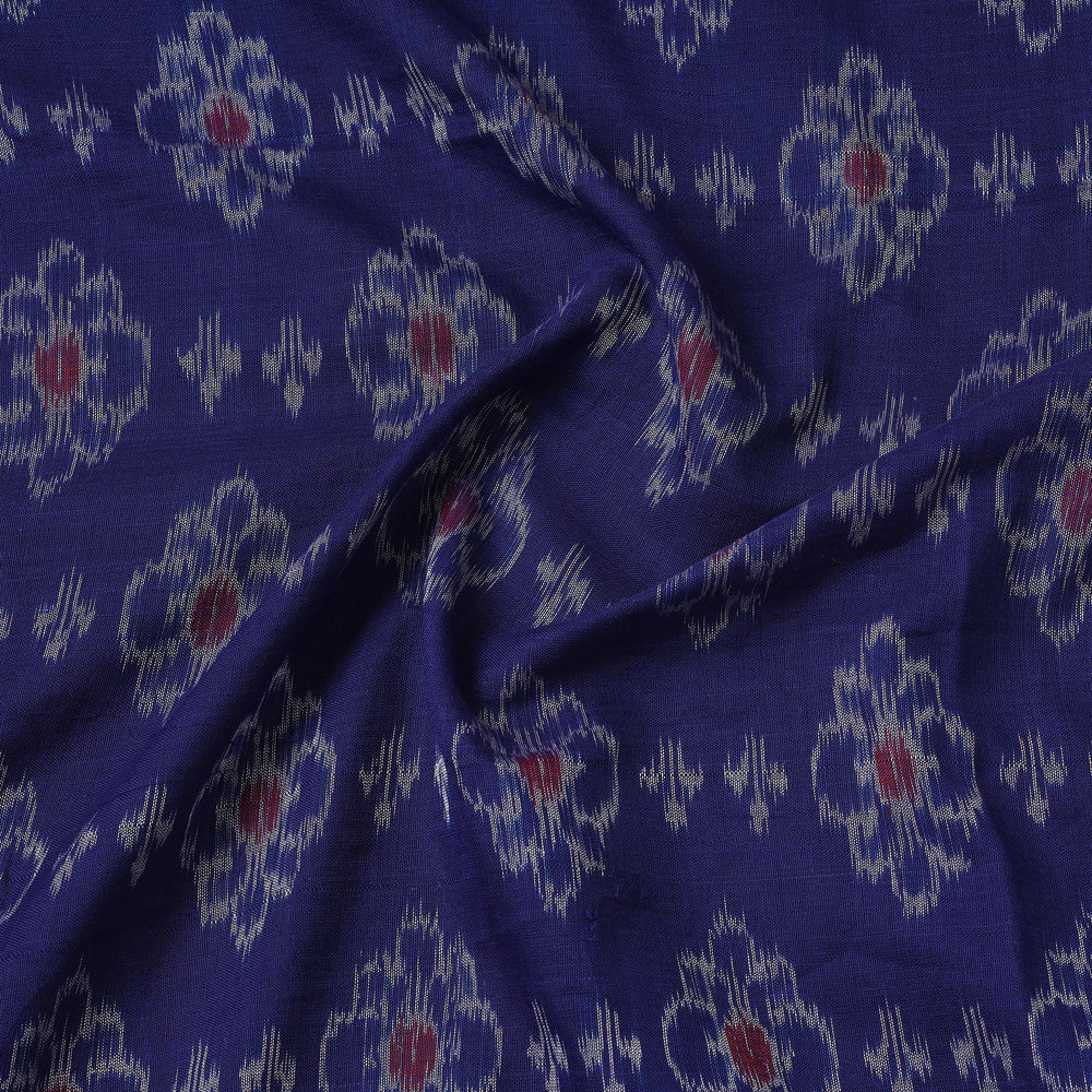 Blue - Special Sambalpuri Handloom Odisha Ikat Cotton Fabric