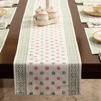 Block Printed Cotton Table Runner