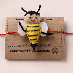 Bee Boy - Hand Embroidered Felt Work Kids Rakhi 63