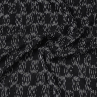Black - Special Sambalpuri Handloom Odisha Ikat Cotton Fabric