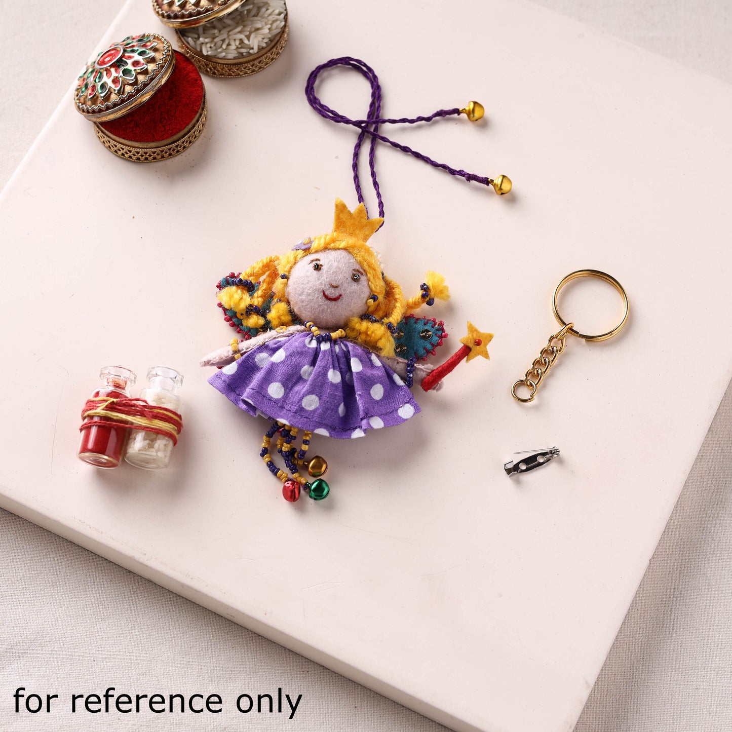 Fairy Princess - Hand Embroidered Felt Work Lumba Rakhi 49