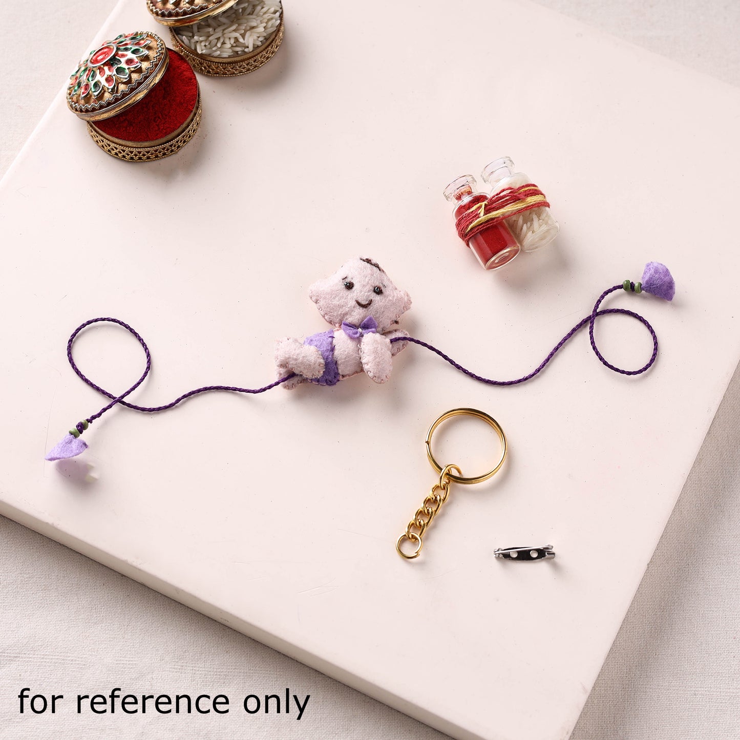 Crawling Baby - Hand Embroidered Felt Rakhi for Kids 03