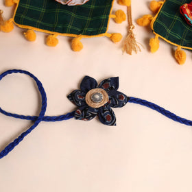  Handmade Fabric Flower Rakhi (Set of 2)