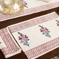 Block Printed Cotton Table Runner