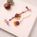 Peacock Handmade Crochet Work Rakhi with Lumba Set 03