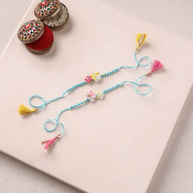 Butterfly Handmade Crochet Work Kids Rakhi (Set of 2) 10