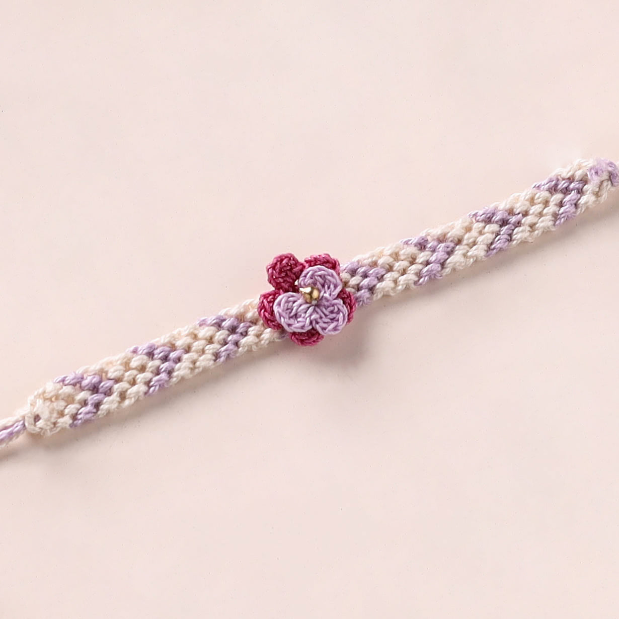 Flower Handmade Crochet Work Kids Rakhi 11