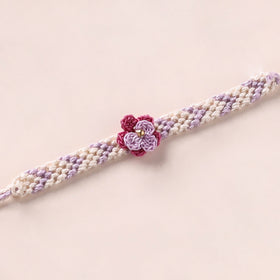 Flower Handmade Crochet Work Kids Rakhi 11