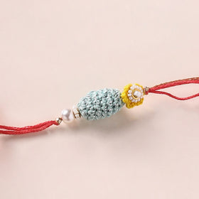 Handmade Crochet Work Beads Rakhi 14