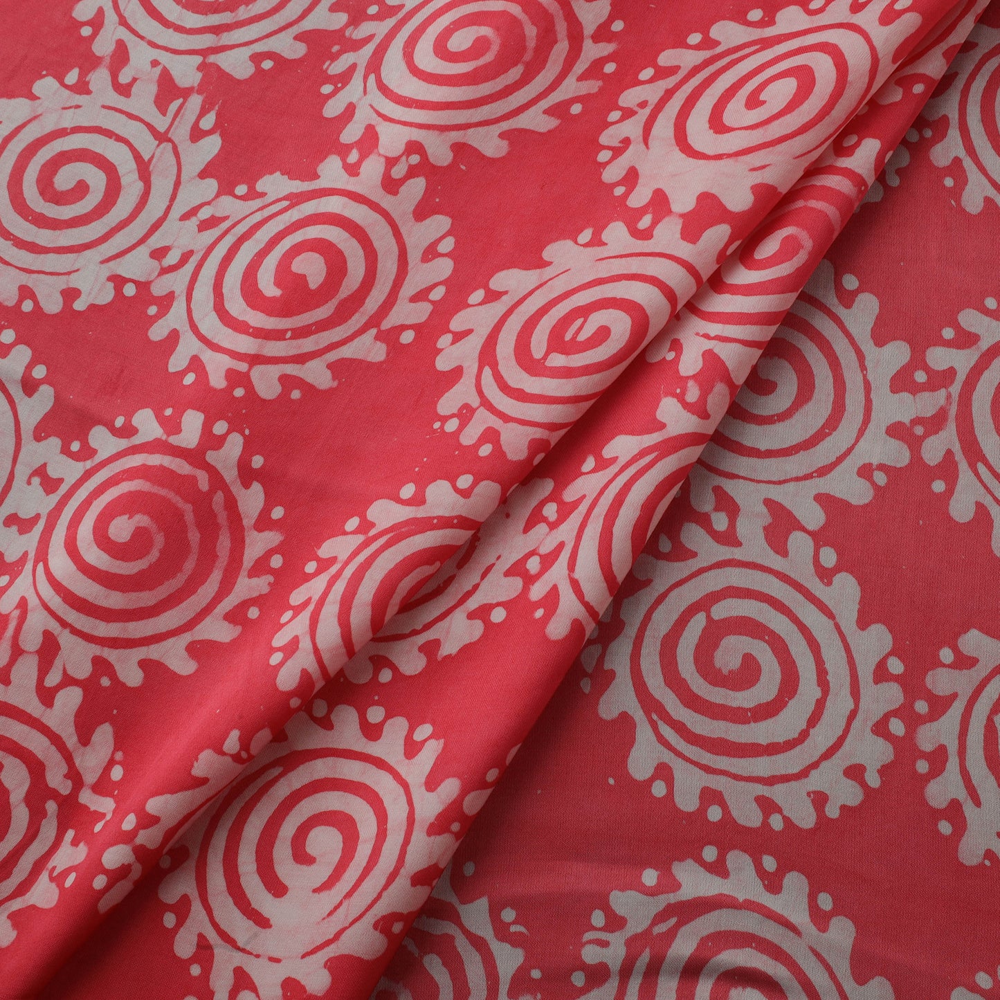 Kutch Hand Block Batik Print Modal Silk Fabric 07