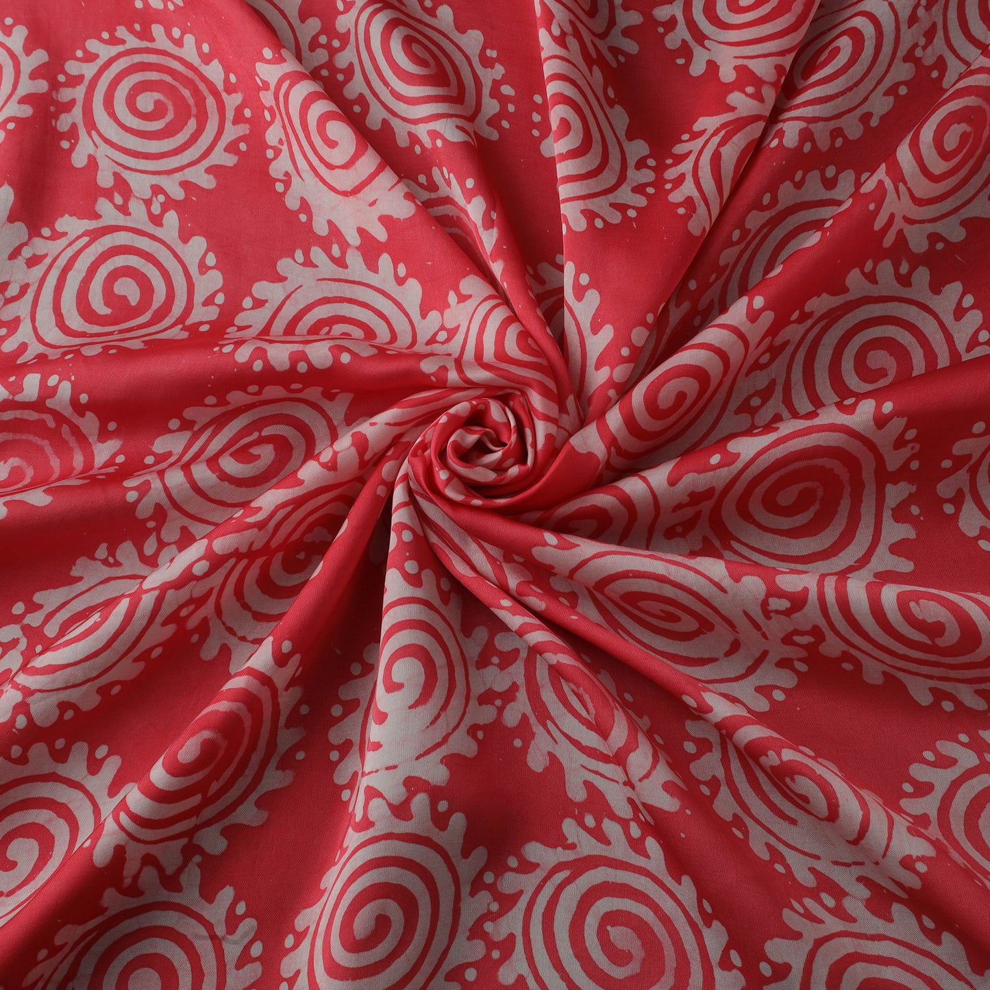 Kutch Hand Block Batik Print Modal Silk Fabric 07
