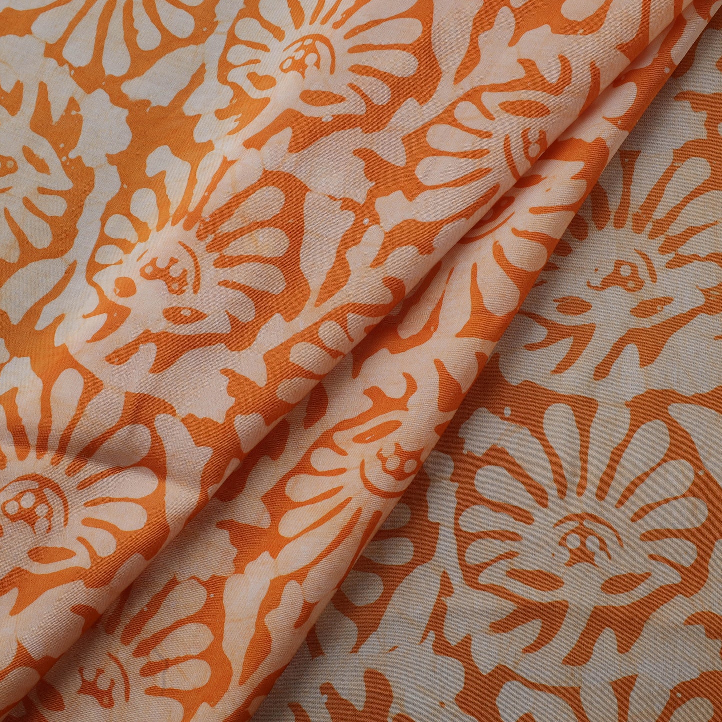 Kutch Hand Block Batik Print Modal Silk Fabric 06